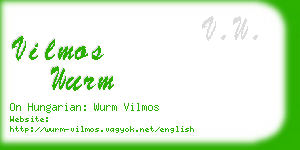 vilmos wurm business card